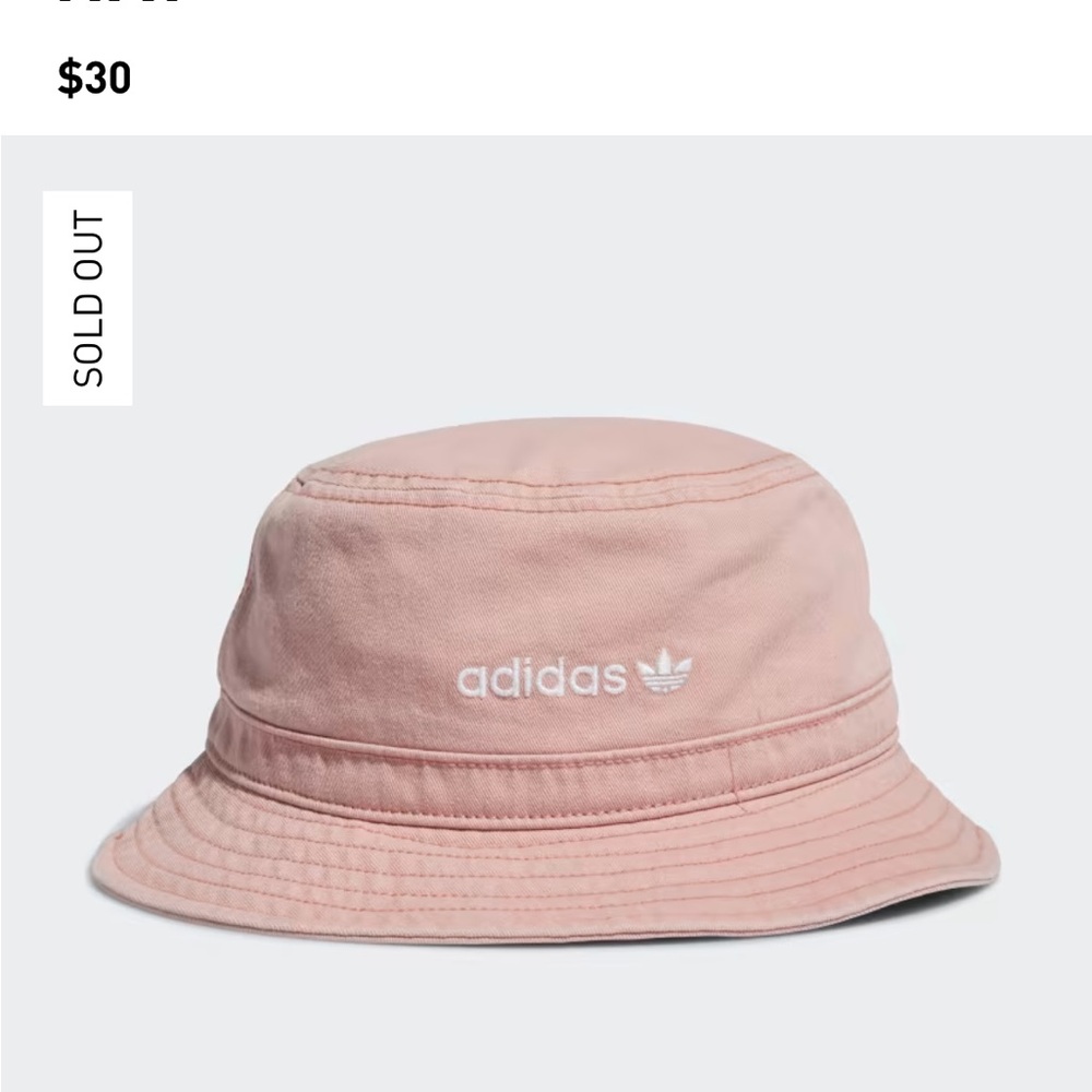 NWOT Adidas Light Pink Bucket Hat
